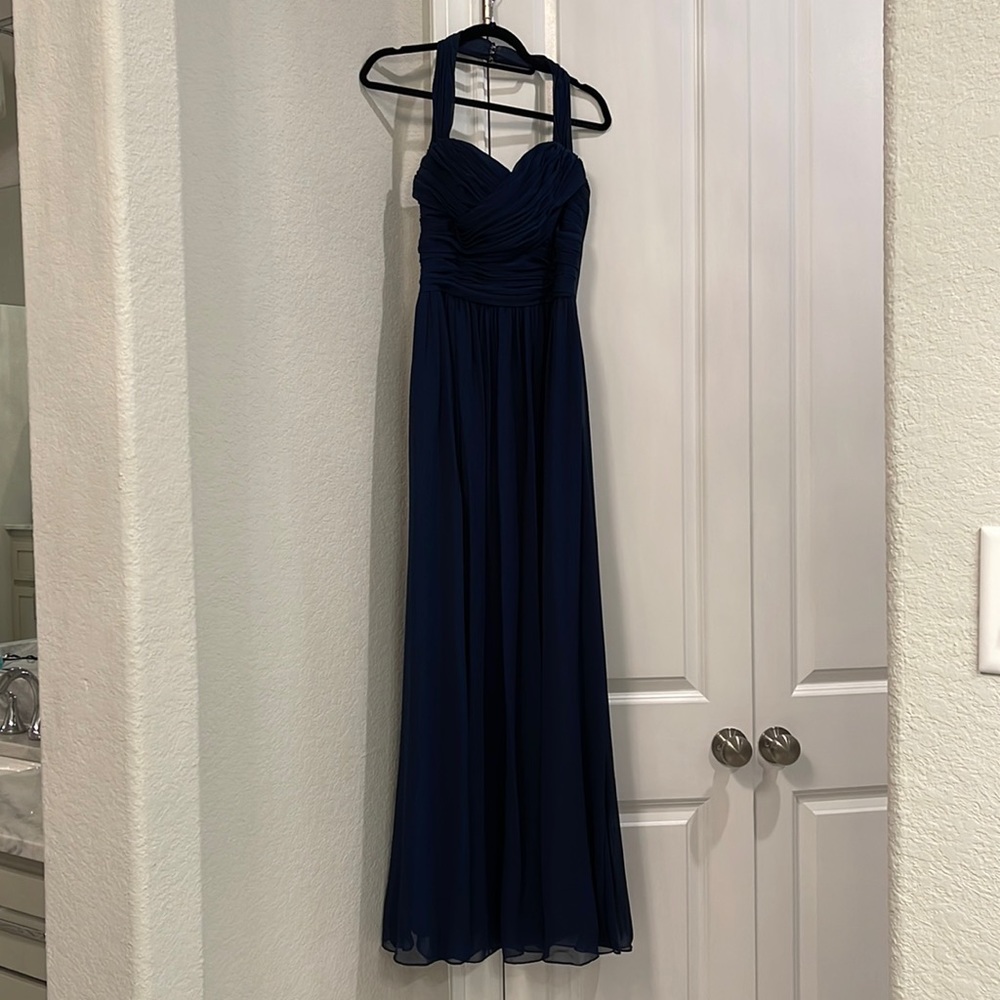 Impressions chiffon bridesmaid/prom dress in Midnight (Navy)